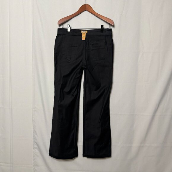 Vintage Y2K Clash Black Mid Rise Cargo Silver Zipper Hardware Flare Leg Pants - Picture 14 of 16